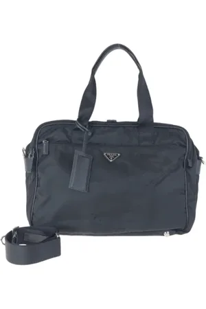 Prada Pre-owned, Mężczyzna, Czarny, ONE SIZE, Skóra, Pre-owned Canvas briefcases