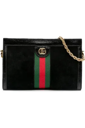 Gucci Pre-owned, Kobieta, Czarny, ONE SIZE, Skóra, Pre-owned Suede crossbody-bags