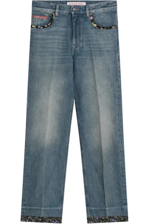 VALENTINO GARAVANI Jeansy, Kobieta, Niebieski, W25, Denim, Regular Fit Denim Jeansy