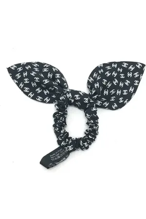 CHANEL Pre-owned, Kobieta, Czarny, ONE SIZE, Pre-owned Silk hair-accessories