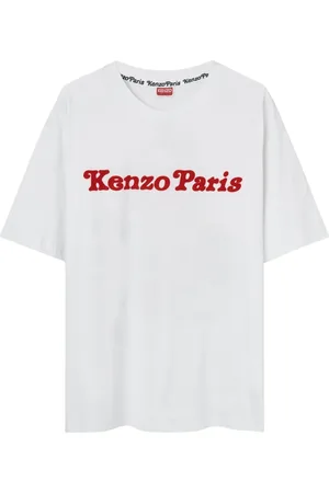 Kenzo Koszulki, Mężczyzna, Biały, S, Beżowa koszula z nadrukiem