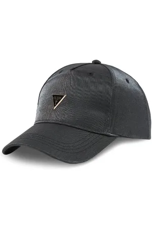 Guess Akcesoria, unisex, Czarny, ONE SIZE, Bawełna, Metalowy Kaptur z Logo - Klasyczna Sprzączka