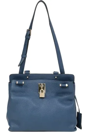 VALENTINO Pre-owned, Kobieta, Niebieski, ONE SIZE, Skóra, Pre-owned skórzane torby na ramię