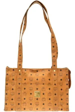MCM Pre-owned, Kobieta, brązowy, ONE SIZE, Pre-owned Canvas totes
