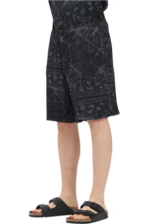 Armani Exchange Szorty, Mężczyzna, Czarny, W34, Spodenki męskie w Paisley Print