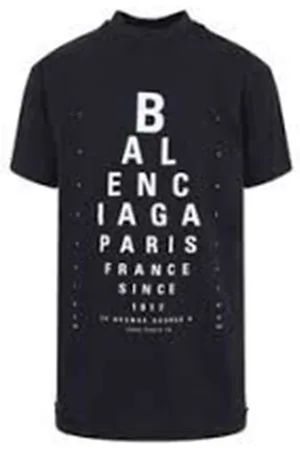 Balenciaga Koszulki, unisex, Czarny, S, Len, Czarna kolekcja koszulek i polo