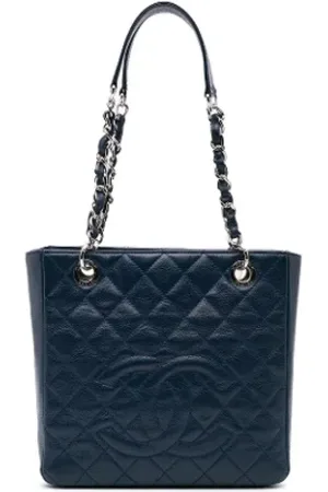 CHANEL Pre-owned, Kobieta, Niebieski, ONE SIZE, Skóra, Pre-owned Leather totes