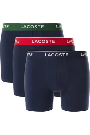 Lacoste Bielizna, Mężczyzna, Niebieski, L, Bawełna, Bokserki z Bawełny Stretch - Tripack