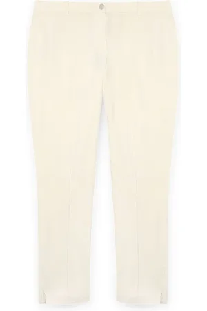Fiorella rubino Spodnie, Kobieta, Biały, 6XL, Bawełna, Spodnie New York z mieszanki bawełny