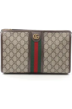 Gucci Pre-owned, Kobieta, Beżowy, ONE SIZE, Skóra, Pre-owned Canvas clutches
