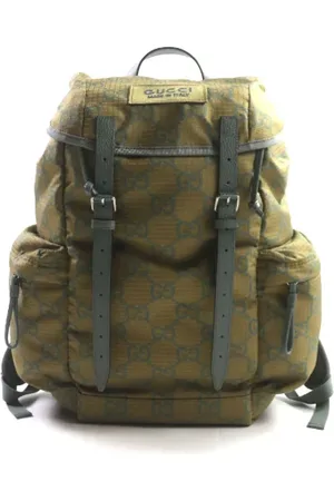 Gucci Pre-owned, Mężczyzna, Zielony, ONE SIZE, Skóra, Pre-owned Canvas backpacks