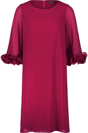 Vera Mont Sukienki, Kobieta, Różowy, 3XL, Koktajlowa sukienka z falbanami