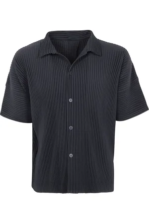 Issey Miyake Koszule, Mężczyzna, Czarny, L, Koszula April w stylu MC