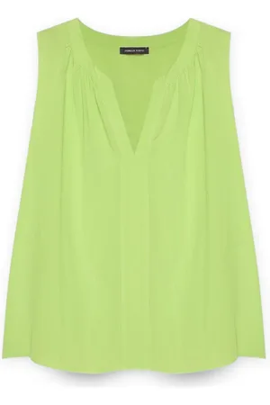 Fiorella rubino Koszulki, Kobieta, Żółty, 2XL, Len, Top z wiskozą Lenzing™ Ecovero™
