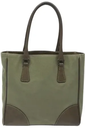Prada Pre-owned, Kobieta, Zielony, ONE SIZE, Skóra, Pre-owned Canvas handbags