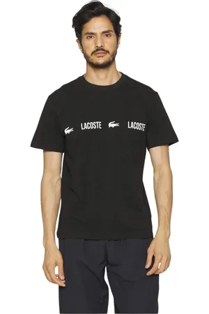 Lacoste Koszulki, Mężczyzna, Czarny, S, Koszulka z logo - Czarna