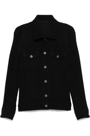Issey Miyake Kurtki, Mężczyzna, Czarny, L, Poliester, Lekka kurtka bluzon z materiału imitującego wełnę