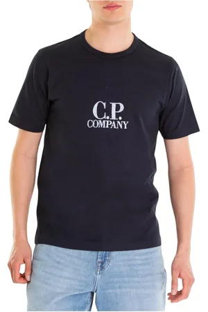 C.P. Company Koszulki, Mężczyzna, Niebieski, XL, Męskie koszulki z krótkim rękawem