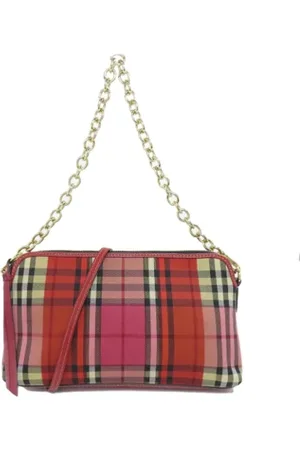 Burberry Pre-owned, Kobieta, Czerwony, ONE SIZE, Pre-owned Canvas shoulder-bags