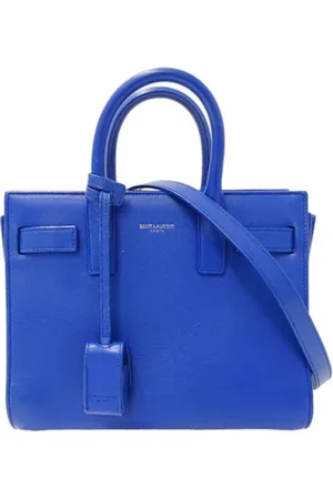 Saint Laurent Pre-owned, Kobieta, Niebieski, ONE SIZE, Skóra, Pre-owned Skórzane torebki