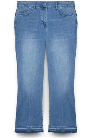 Fiorella rubino Jeansy, Kobieta, Niebieski, 3XL, Bawełna, Cropped-Jeansy