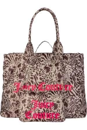 Juicy Couture Torebki, Kobieta, Wielobarwność, ONE SIZE, Nylon, Brązowa Torba Shopper z Wyjmowaną Kieszenią