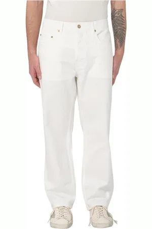 Golden Goose Jeansy, Mężczyzna, Biały, W31, Klasyczne Five Pocket Jeansy Białe Mężczyźni