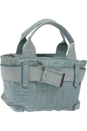 Fendi Pre-owned, Kobieta, Niebieski, ONE SIZE, Skóra, Pre-owned Canvas handbags
