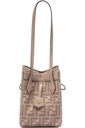 Fendi Torebki, Kobieta, Szary, ONE SIZE, Torba Shopper z Zamknięciem Origami