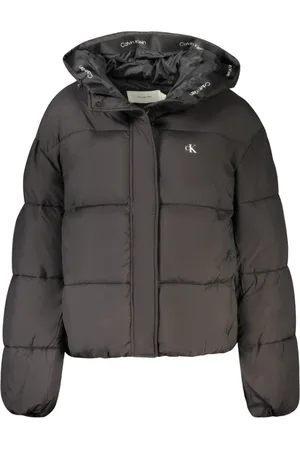 Calvin Klein Kurtki, Kobieta, Czarny, S, Poliester, Tekstylna kurtka