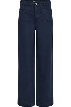 Mos Mosh Spodnie, Kobieta, Niebieski, W33, Cool Spellbound Wide Leg Pants