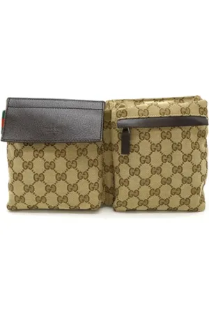 Gucci Pre-owned, Mężczyzna, Beżowy, ONE SIZE, Skóra, Pre-owned Canvas shoulder-bags