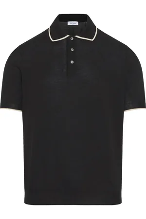 Gran Sasso Koszulki, Mężczyzna, Czarny, 2XL, Klasyczny polo z bawełny, wykonany we Włoszech