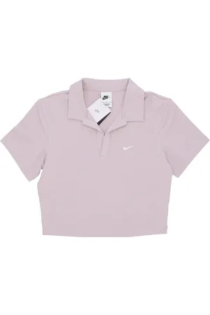 Nike Koszulki, Kobieta, Fioletowy, XS, Podstawowy Crop Polo w Fiolecie