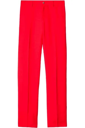 Burberry Spodnie, Kobieta, Czerwony, S, Straight Trousers