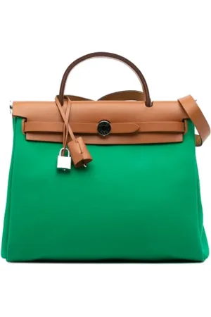 Hermès Pre-owned, Kobieta, Zielony, ONE SIZE, Skóra, Pre-owned Canvas handbags