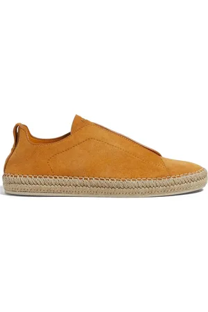 Ermenegildo Zegna Buty, Mężczyzna, Pomarańczowy, 45 EU, Stylowe Triple Stitch Espadryle