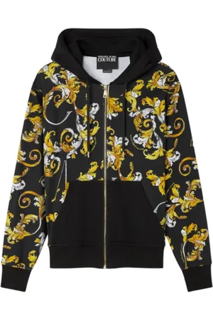 VERSACE Bluzy, Mężczyzna, Wielobarwność, M, Bawełna, Innowacyjny Sweter z Zamkiem 78Gai 3Z1 Fs 189