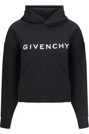 Givenchy Bluzy, Kobieta, Czarny, M, Bawełna, Bawełniana Bluza z Kapturem i Monogramem