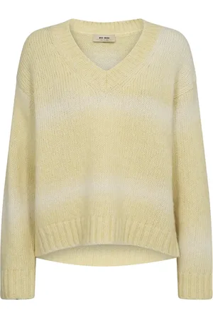 Mos Mosh Swetry, Kobieta, Beżowy, S, Bawełna, Sweter ombre French Vanilla