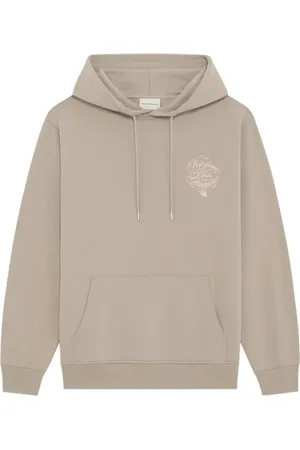 Drôle de Monsieur Bluzy, Mężczyzna, Beżowy, L, Hoodie Slogan Vignes Sweater