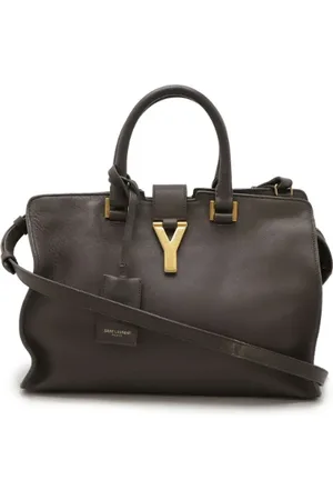 Saint Laurent Pre-owned, Kobieta, Szary, ONE SIZE, Skóra, Pre-owned Skórzane torebki