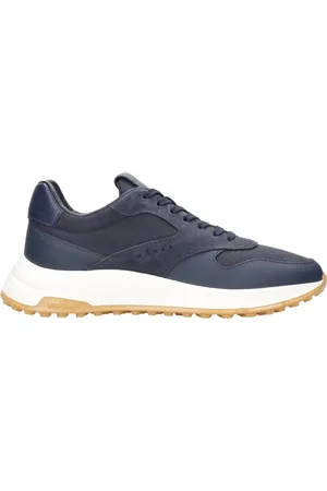 Hogan Buty, Mężczyzna, Niebieski, 44 EU, Zamsz, Niebieskie Zamszowe Sneakersy z Pianką Pamięci