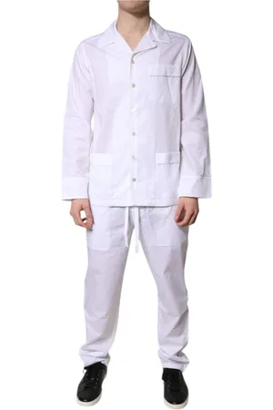 Dolce & Gabbana Bielizna nocna, Mężczyzna, Biały, XS, Biały Komplet Pijama z Bawełny