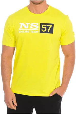 North Sails Koszulki, Mężczyzna, Żółty, L, Bawełna, T-shirt z krótkim rękawem i ściągaczem
