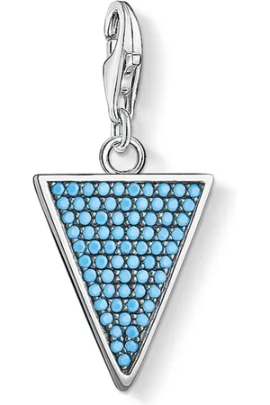 Thomas Sabo Akcesoria, Kobieta, Niebieski, ONE SIZE, Wisiorek na charm Trójkąt Turkus 1579-667-17