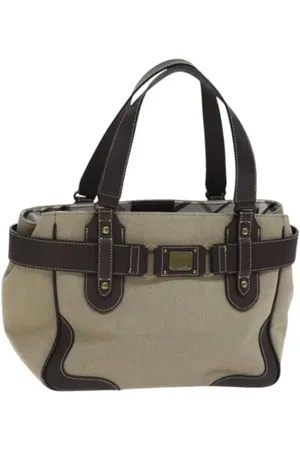 Burberry Pre-owned, Kobieta, Beżowy, ONE SIZE, Pre-owned Canvas handbags