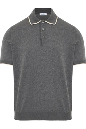Gran Sasso Koszulki, Mężczyzna, Szary, 3XL, Włoski polo z bawełny