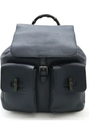 Gucci Pre-owned, Kobieta, Niebieski, ONE SIZE, Skóra, Pre-owned Leather backpacks