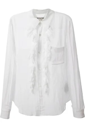 Comme des Garçons Bluzki, Kobieta, Biały, M, Biała Bluzka z Falbankami